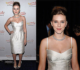 Scarlett Johansson in an Ivory Dolce & Gabbanna Dress at the A Funny Thing Happened on the Way to Cure Parkinson's Benefit