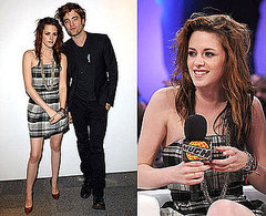 Kristen Stewart Wears a Plaid French Connection Dress Promoting Twilight Kristen Stewart Wears a Plaid French Connection Dress Promoting Twilight