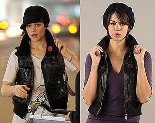 Rachel McAdams in a Sherpa Hurley Motorcycle Vest at LAX