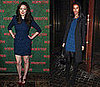 Actress Lindsay Price and Model Liya Kebede Both Wear Phillip Lim's Navy Ruffle Dress