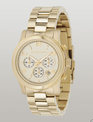 Michael Kors Midsize Shiny Gold Chronograph Michael Kors Midsize Shiny Gold Chronograph
