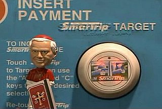 Pope Bobblehead Rides Public Transportation