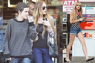 Photos of Lindsay Lohan Wearing a Polka Dot Swimsuit