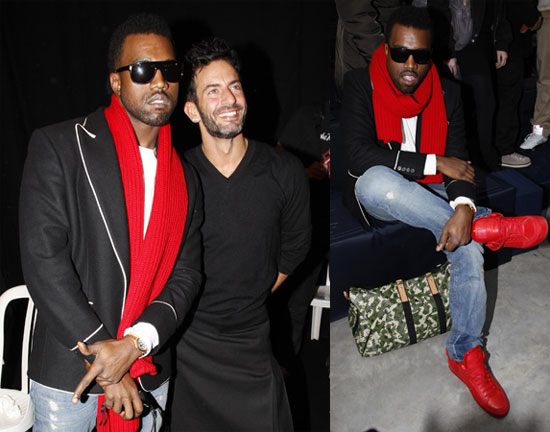 Kanye at Louis Vuitton Fashion Week