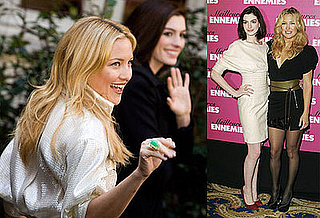 Photos of Anne Hathaway and Kate Hudson Promoting Bride Wars in Europe