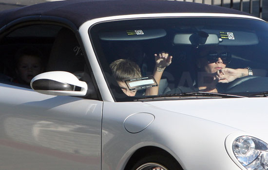 Victoria Beckham Driving the Boys