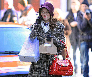 Photo of Leighton Meester Filming Gossip Girl