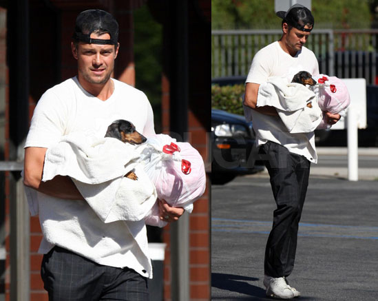 Josh Duhamel and His Pup