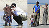 Gwen Stefani, Gavin Rossdale, and Kingston Rossdale At The Beach
