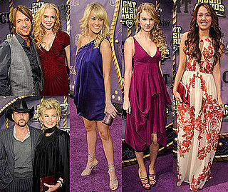 Images of Red Carpet CMT Awards including Carrie Underwood, Taylor Swift and Nicole Kidman