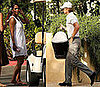 Halle Berry Takes Her New Party of Three to the Green