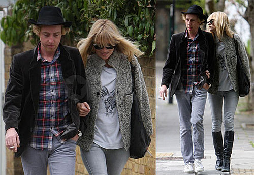 Kate Moss and James Brown Walk to the Pub
