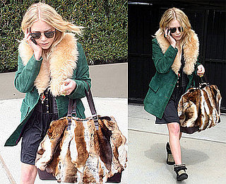 Mary-Kate Olsen With Fur Bag in LA
