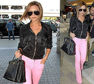 Victoria Beckham Keeps Up Her Stylish Jet-Setting