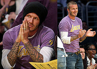 David Beckham Goes To The Lakers Game