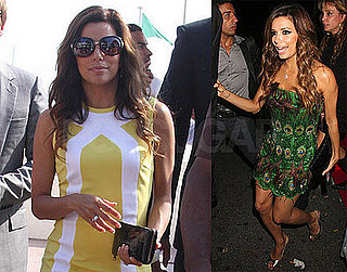 Eva Longoria Wears A Peacock Dress At The Cannes Film Festival