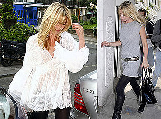 Kate Moss Changes Quickly At a Friend's House Before Hitting the Pubs