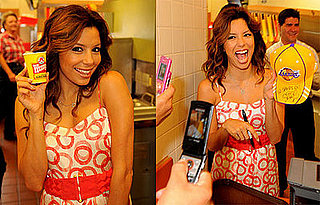 Photos of Eva Longoria Working at Wendy's