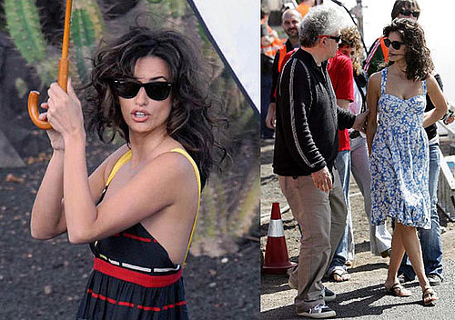 Photos of Penelope Cruz and Pedro Almodovar on the Set of Broken Embraces in Spain