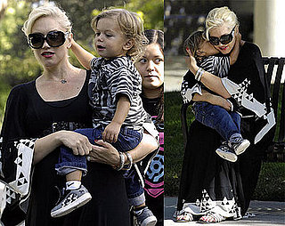 Photos of Gwen Stefani and Kingston Rossdale Kissing in the Park