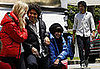 Adrian Grenier Films a Commercial With Lots of Models