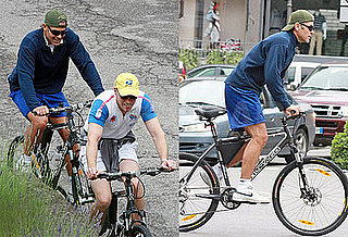 Photos of George Clooney Bike Riding in Lake Como