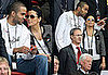 Eva Longoria, Tony Parker, Roger Federer at the France-Italia Game in the Euro 2008