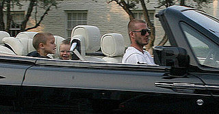 Photos of David Beckham, Cruz Beckham, Romeo Beckham in New Rolls Royce