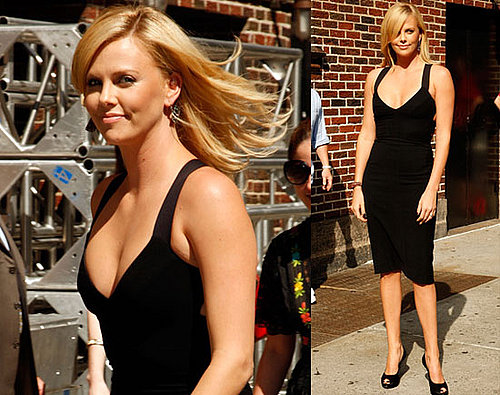 Photos of Charlize Theron on Her Way to the Late Show