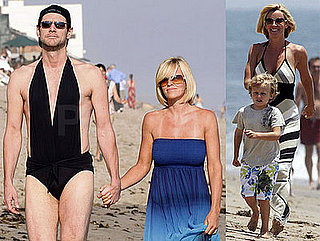 Photos of Jim Carrey and Jenny McCarthy Wearing The Same Bathing Suit 4th of July in Malibu