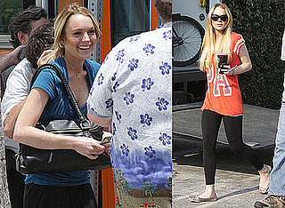 Photos of Lindsay Lohan on the Set of Labor Pains