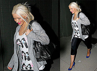 Photos of Christina Aguilera Leaving The Studio in LA