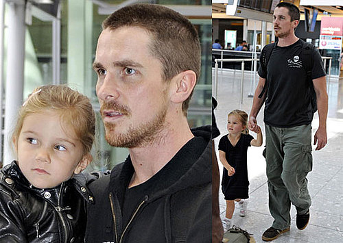 Photos of Christian Bale and Emmeline Bale Heading to Japan From Heathrow
