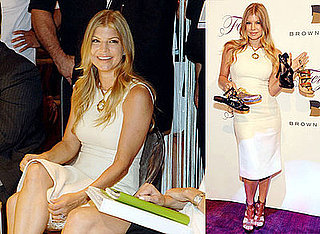 Photos of Fergie Unveiling Her Footwear Collection With Brown Shoe During the WSA Show in Las Vegas
