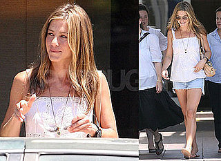 Photos of Jennifer Aniston Shopping In Short Shorts and a Smile