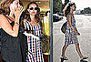 Photos of Natalie Portman Shopping in a Plaid Dress in Malibu