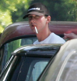 Photos of Shia LaBeouf Smoking a Cigarette