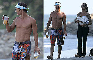 Photos of Matthew McConaughey and Camila Alves With Levi at the Beach