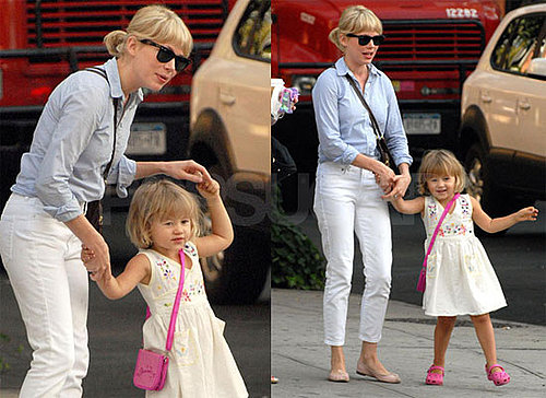 Photos of Michelle Williams and Matilda Ledger in New York