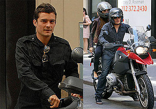 Photos of Orlando Bloom and Miranda Kerr on Motorcycle in New York City