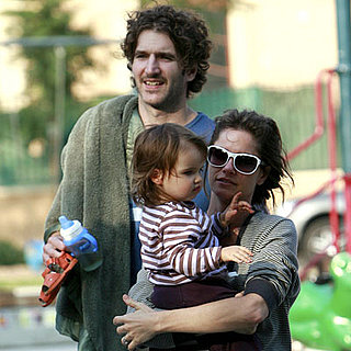 Amanda Peet Out with her Husband and Daughter