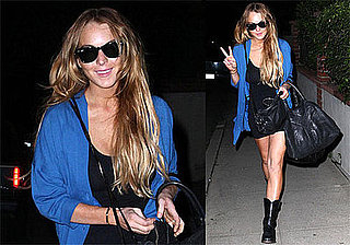Photos of Lindsay Lohan in Los Angeles Defending Samantha Ronson Against Her Father's Attack