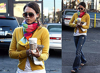 Photos of Jessica Alba Picking Up Coffee in LA