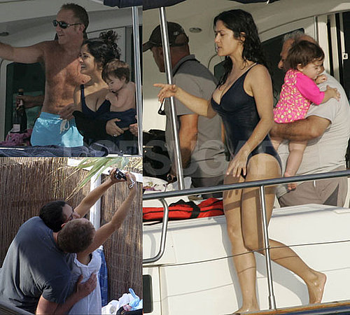 Salma Hayek Swimsuit Photos in Ibiza With Valentina and Francois-Henri Pinault