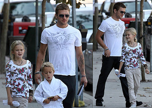 Photos of Ryan Phillippe, Deacon Phillippe, Ava Phillipppe, and Abbie Cornish in LA