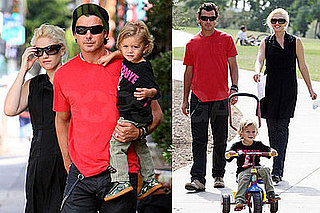 Photos of Gwen Stefani, Gavin Rossdale, Kingston Rossdale at Pan Pacific Park