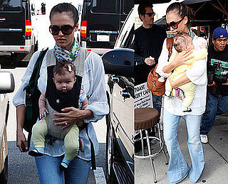 Photos of Jessica Alba, Cash Warren, and Baby Honor Warren at Toast Resturant