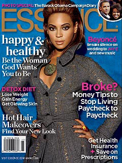 Photo of Beyonce Knowles on Essence Cover, Revealing She Married Jay-Z