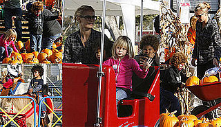Photos of Heidi Klum, Leni Klum, Henry Samuel, and Johan Samuel at the Pumpkin Patch in LA