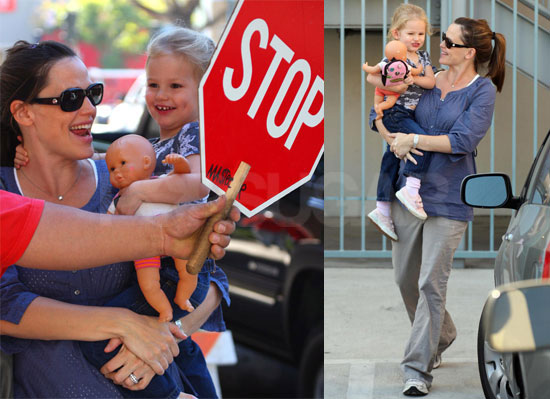 Jen and Violet With Stop Sign Jen and Violet With Stop Sign
